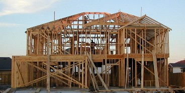 wood framed house